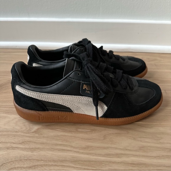 Puma Palermo Leather Sneakers | Black | 8.5 - Picture 6 of 9